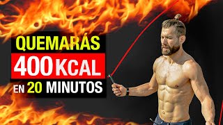 Cómo SALTAR LA CUERDA para Bajar la PANZA 🔥 Cardio HIIT Muy INTENSO [upl. by Ulrick]