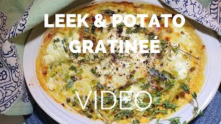 How to make a Leek and Potato Gratiné  lighter version no cream [upl. by Wappes406]