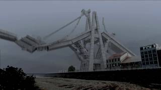 Video del crollo ponte Morandi [upl. by Inaja28]