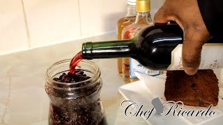 Chef Ricardo Cooking Shows  Soaking Your Jamaican Rum Cake Fruit For 1 Years Best in the word beautiful Caribbean Cake [upl. by Giule]