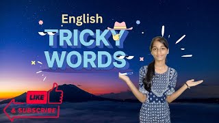 Some English Tricky words  by Manyata Edutech  trickywords english edutech learnenglish learn [upl. by Nayarb411]