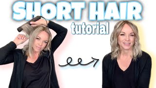 Short Hair TYME Iron Tutorial  Lean Back and Beachy Curls [upl. by Eninotna]