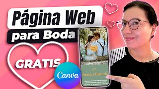 Cómo hacer una página WEB para INVITACIÓN de BODA Gratis en español ❤️ 2024 [upl. by Fanchet]