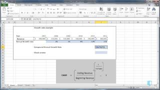 Calculating growth rates and CAGR  Online Excel Training  Kubicle [upl. by Corella178]