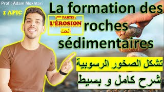 La formation des roches sédimentaires 1ère partie  lérosion  1ère année parcours international [upl. by Noiek105]