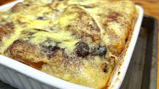 Easy Bread amp Butter Pudding make with leftover bread theinauthentiCook way 7 ingredients shorts [upl. by Cr85]