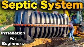 Septic System Installation  BEGINNERS Guide to Gravity Septic Tank amp Leach Field [upl. by Notsob]