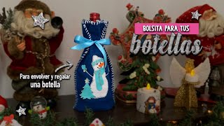 ⛄️ PORTA BOTELLAS para vinos NAVIDEÑOS  Porta botellas NAVIDEÑAS de FIELTRO  Cubre BOTELLA [upl. by Luther149]