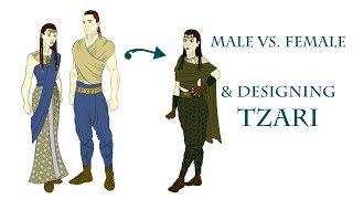 Worldbuilding Clothing a Fantasy Race Part 2 Male vs Female and designing a river Nautikan [upl. by Augie]