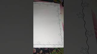 Easy chart paper border design with help of geometrical shapes scale craftersumayya95 [upl. by Aowda]