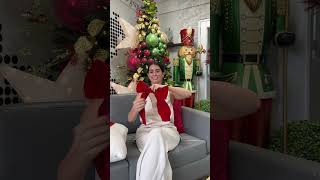 How to make a ribbon and decorate a decorative pillow for Christmas🎄❤️ christmas christmasdecor [upl. by Pedrotti343]