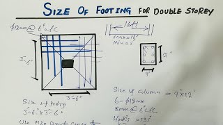 Size of Footing For Double Storey Building with Structural design [upl. by Iamhaj274]