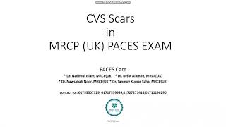 Scars in CVS  MRCPUK PACES exam [upl. by Abigail]