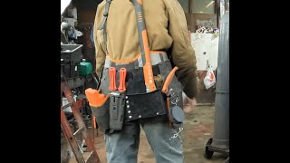 DIY axe holsterpouch for logging belt [upl. by Yenruogis671]