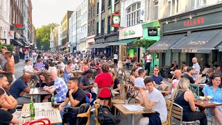 Summer in Soho amp West End 🌞 London Walk July 2021 4K HDR [upl. by Einnalem116]