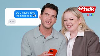 Bridgertons Luke Newton and Nicola Coughlan Text Their Fans  Etalk [upl. by Oxley946]