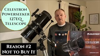 Celestron Powerseeker 127EQ Reflector Telescope  Reason 2 Not to Buy It  No Center Spot on Mirror [upl. by Aiyt]