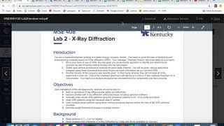 MSE 408 F20  Lecture 4  Introduction to XRD Lab 2 [upl. by Kohsa354]