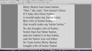 Betty Botter had some Butter English Pronunciation British Accent [upl. by Aelhsa]