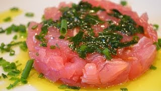 TARTARE DI TONNO ALL ERBA CIPOLLINA  Tunafish Tartare by BRAVOBOBwmv [upl. by Wakeen]