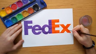 How to draw the FedEx logo [upl. by Vanya]