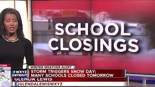 Storm triggers snow day Many schools closed tomorrow [upl. by Nyllewell335]