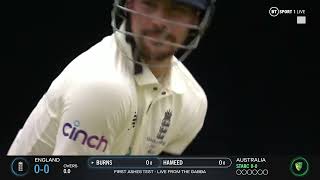 GREIG amp BOYCOTT COMMENTARY OF BURNS BOWLED BY STARC Ashes [upl. by Mcquade990]