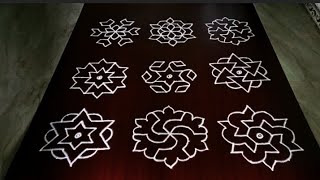 7×4 dots daily use kolam designs for beginners Easy dot kolam Easy rangoli Simple muggulu [upl. by Marleah]