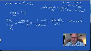 moles to millimoles [upl. by Ogait]