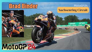 Brad Binder DOMINATES Sachsenring MotoGP 24  Full Race Gameplay [upl. by Bocaj]