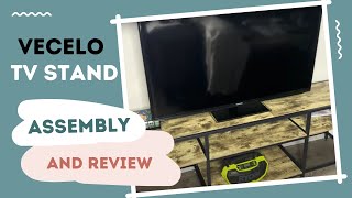 TV Stand Assembly Tutorial Demonstration  Vecelo Brand Television Stand with Shelves [upl. by Aldas522]