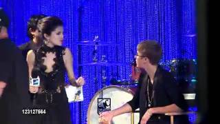 Selena Gomez Justin Bieber at the 2011 MTV Video Music Awards at Los Angeles CAmp4 [upl. by Dorene]