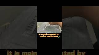 Embossing back filling process on the clothing presents 3D threedimensional effect [upl. by Vinni915]