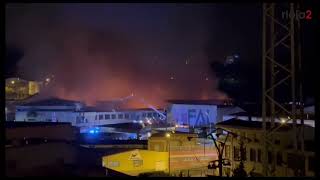 Incendio en la fábrica Calzados FAL en Arnedo [upl. by Nylaf]