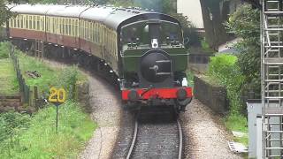 South Devon Railway Steam Train 1369 arriving Buckfastleigh [upl. by Alamat]