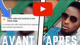 Comment Enlever la limite dâge sur YouTube 2021 [upl. by Emerald]