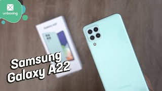 Samsung Galaxy A22  Unboxing en español [upl. by Anaek]