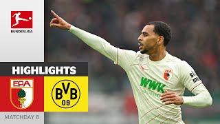 DoubleScorer ClaudeMaurice Angers Dortmund  FC AugsburgBorussia Dortmund 21  Highlights  MD 8 [upl. by Aneehc]