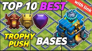 Top 10 Best Th12 Trophy Pushing Bases 2023  Best Bases for Town Hall 12 Trophy Push with Link [upl. by Nanah736]