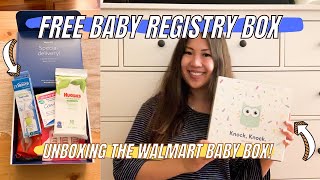 Walmart Baby Registry Welcome Box Unboxing  Review ☆ 2021 ☆ Free Baby Items When Pregnant [upl. by Onihc]