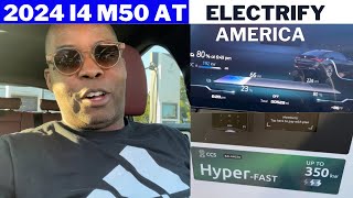 Fast Charging 2024 i4 M50 at Electrify America [upl. by Yttocs]