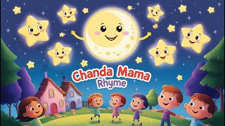 Chanda Mama Rhyme  Charming Hindi Kids Song  Moon amp Stars Bedtime Song  SoulVista cartoon [upl. by Aryc]