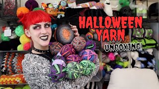 Full Halloween Yarn Line up Unboxing  Hobbii Yarn [upl. by Meehahs]