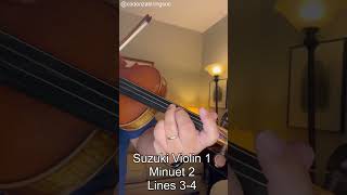 Minuet 2 Lines 34  Suzuki Violin 1 [upl. by Toma171]