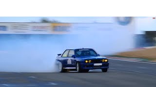 1100HP BMW E30 M3 w Supra Engine  Ride Burnouts Drifting Onboard and Flames [upl. by Ordnael399]