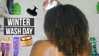 Winter Wash Day Routine  Nia Imani [upl. by Haywood]