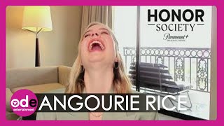 Honor Society Angourie Rice on Working with Stranger Things Gaten Matarazzo [upl. by Cirala]