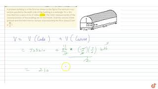 A godown building is in the form as shown in the figure The vertical crosssection parallel to [upl. by Enelaehs12]