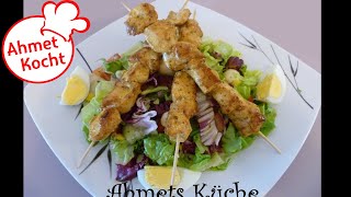 Rezept Salat mit Hähnchen am Spiess  Ahmet Kocht  kochen  Folge 45 [upl. by Placido851]