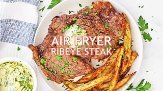 Air Fryer Ribeye Steak  Perfectly Seared Juicy and Flavorful [upl. by Jackquelin]